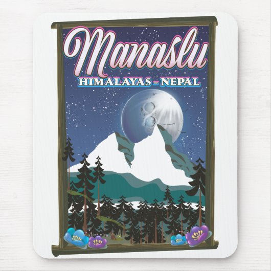Reisposter Manaslu Himalayas Nepal Muismat (Voorkant)
