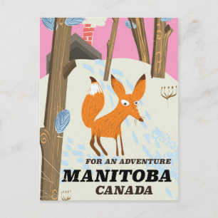 Reisposter Manitoba Canada  stijl Briefkaart