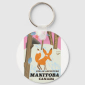 Reisposter Manitoba Canada  stijl Sleutelhanger (Voorkant)