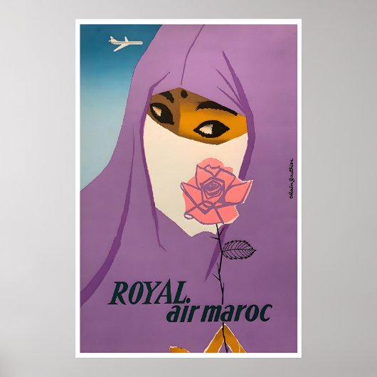 Reisposter Marokko Vintage Print Marokkaanse Kunst (Voorkant)