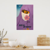 Reisposter Marokko Vintage Print Marokkaanse Kunst (Keuken)