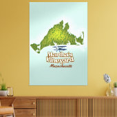 Reisposter Martha's vineyard Massachusetts Canvas Afdruk (Insitu (Woonkamer))
