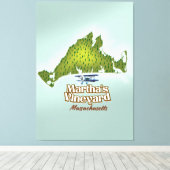 Reisposter Martha's vineyard Massachusetts Canvas Afdruk (Insitu (Houten vloer))