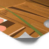 reisposter Martinique Cartoon Poster (Hoek)