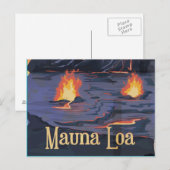 Reisposter Mauna Loa vulcano Briefkaart (Voorkant / Achterkant)