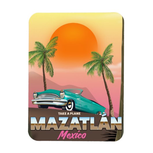 Reisposter Mazatlán Mexico Magneet (Verticaal)