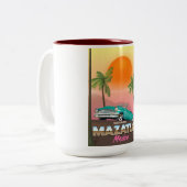 Reisposter Mazatlán Mexico Tweekleurige Koffiemok (Voorkant links)