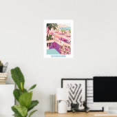 Reisposter Mediterrane Vakantie Oude Stijl Poster (Thuiskantoor)