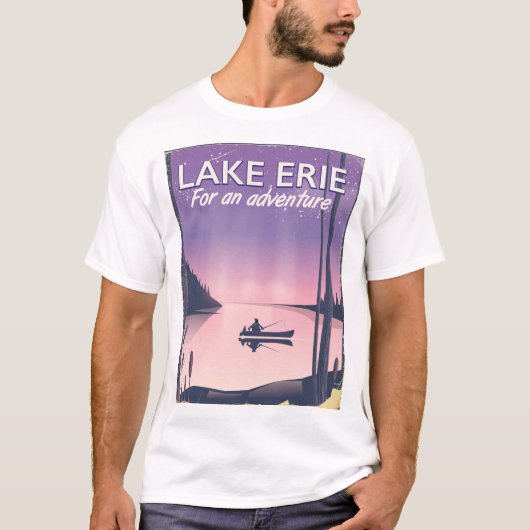 Reisposter meer van Erie T-shirt (Voorkant)