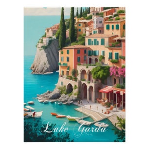 Reisposter Meer van Garda Italië Perfect Poster