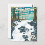 Reisposter Merced River California Briefkaart (Voorkant / Achterkant)