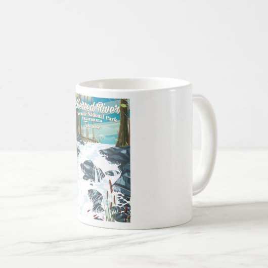 Reisposter Merced River California Koffiemok (Voorkant rechts)