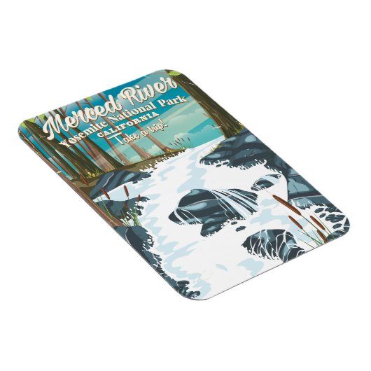 Reisposter Merced River California Magneet (Rechterzijde)