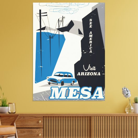 Reisposter Mesa Arizona stijl Canvas Afdruk (Insitu (Woonkamer))
