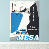 Reisposter Mesa Arizona  stijl Canvas Afdruk (Insitu (Houten vloer))