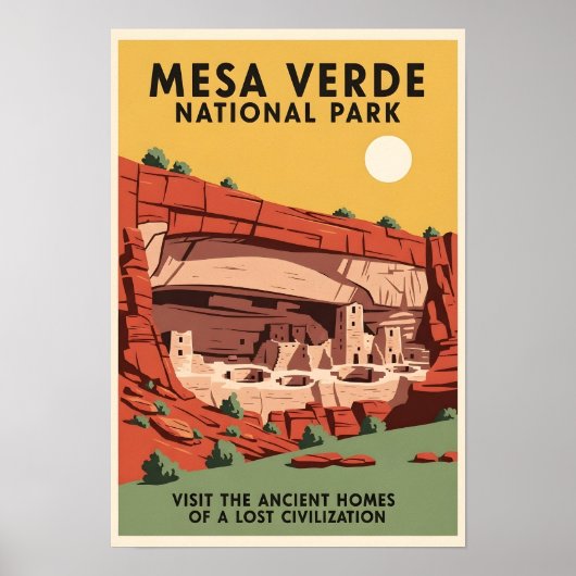 Reisposter Mesa Verde National Park  Poster (Voorkant)
