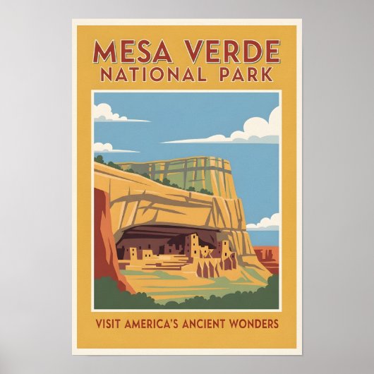 Reisposter Mesa Verde National Park  Poster (Voorkant)