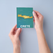 Reisposter met kaart van Kreta (Hand)