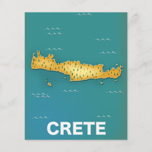 Reisposter met kaart van Kreta