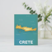 Reisposter met kaart van Kreta (Staand voorkant)