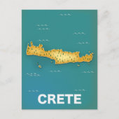 Reisposter met kaart van Kreta (Voorkant)
