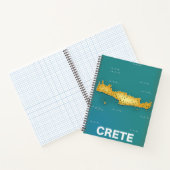 Reisposter met kaart van Kreta Notitieboek (Binnen)
