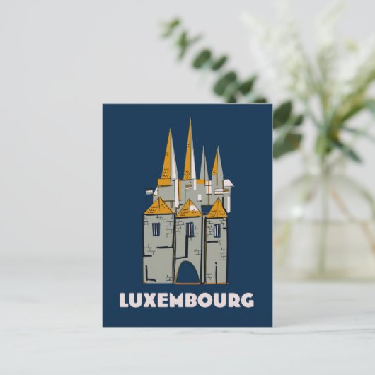 Reisposter met Luxemburgse retro-stijl Briefkaart (Staand voorkant)