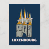 Reisposter met Luxemburgse retro-stijl Briefkaart (Voorkant)