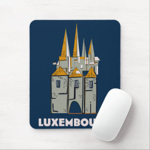 Reisposter met Luxemburgse retro-stijl Muismat
