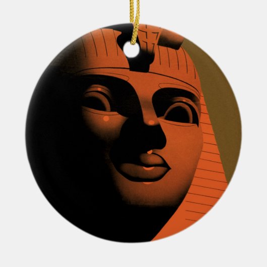 Reisposter met Sfinx, Egypte, Afrika Keramisch Ornament (Voorkant)
