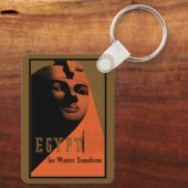 Reisposter met Sfinx, Egypte, Afrika Sleutelhanger (Achterkant)