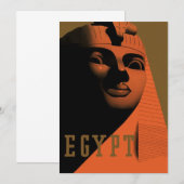 Reisposter met Sfinx, Egypte, Afrika uit vroeger t (Voorkant / Achterkant)