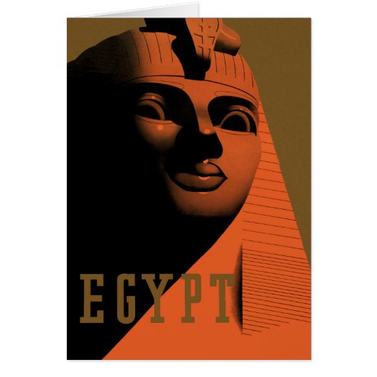 Reisposter met Sfinx, Egypte, Afrika uit vroeger t (Voorkant)