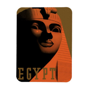 Reisposter met Sfinx, Egypte, Afrika uit vroeger t Magneet