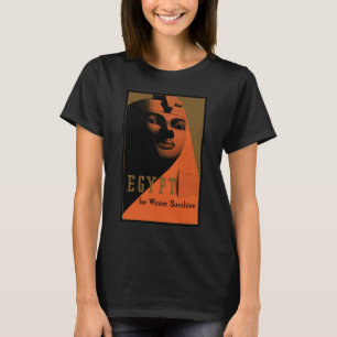 Reisposter met Sfinx, Egypte, Afrika uit vroeger t T-shirt