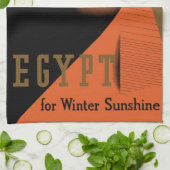 Reisposter met Sfinx, Egypte, Afrika uit vroeger t Theedoek (Gevouwen)
