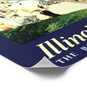 Reisposter met  stijl voor Chicago, Illinois Poster (Hoek)
