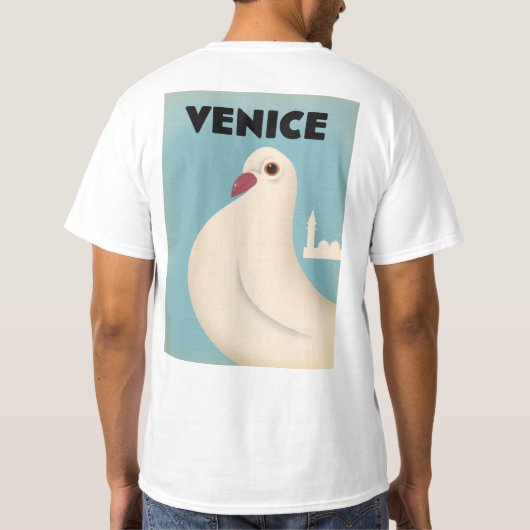Reisposter met Venetië  stijl T-shirt (Achterkant)