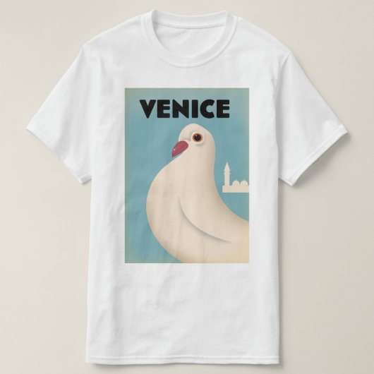 Reisposter met Venetië  stijl T-shirt (Design voorkant)