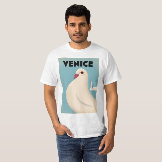 Reisposter met Venetië  stijl T-shirt (Voorkant volledig)