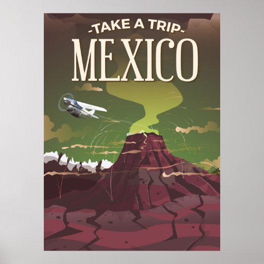 reisposter mexico vulcano poster (Voorkant)