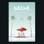 Reisposter Miami-strand florida Poster<br><div class="desc">Reisposter Miami-strand florida</div>