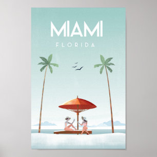 Reisposter Miami-strand florida Poster
