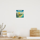 Reisposter Miami Vintage Poster (Keuken)