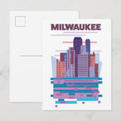 Reisposter Milwaukee Aankondigingskaart (Voorkant / Achterkant)