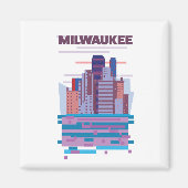 Reisposter Milwaukee Magneet (Voorkant)