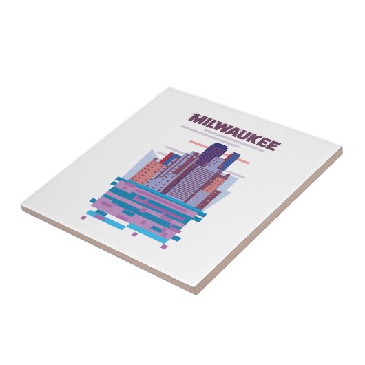 Reisposter Milwaukee Tegeltje (Zijkant)