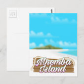 Reisposter Mnemba-eiland Briefkaart (Voorkant / Achterkant)
