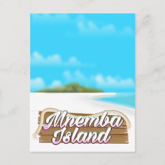 Reisposter Mnemba-eiland Briefkaart (Voorkant)