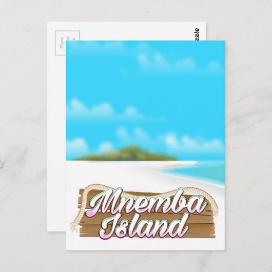 Reisposter Mnemba Island Briefkaart (Voorkant / Achterkant)